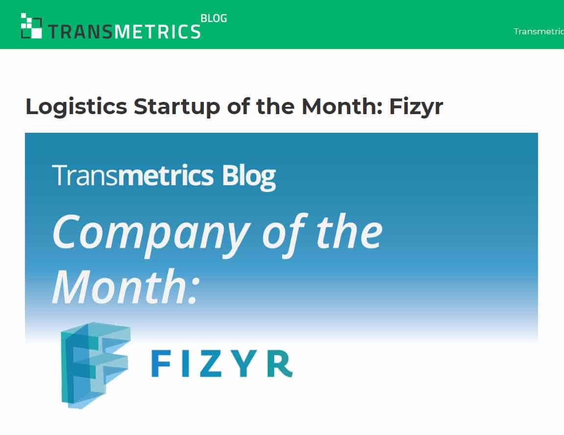 Fizyr recognized as logistics company of the month